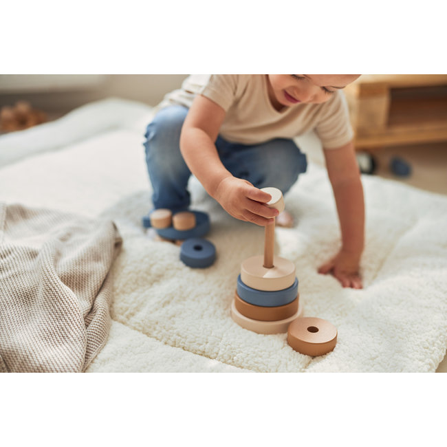 Jollein Stacking tower wood Shell Blue