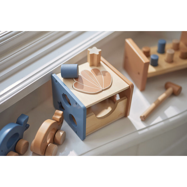 Jollein Shape sorter wood Shell Blue