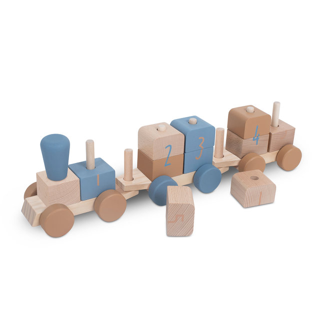 Jollein Wooden Stacking Train Blue