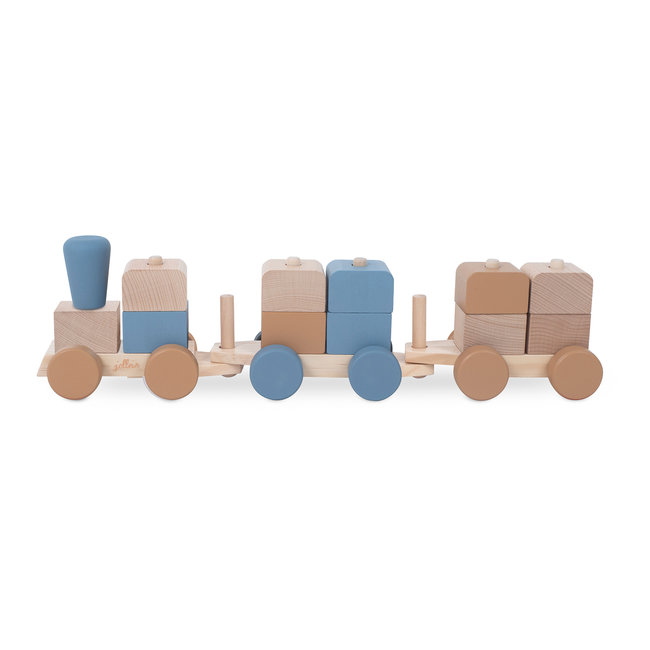 Jollein Wooden Stacking Train Blue
