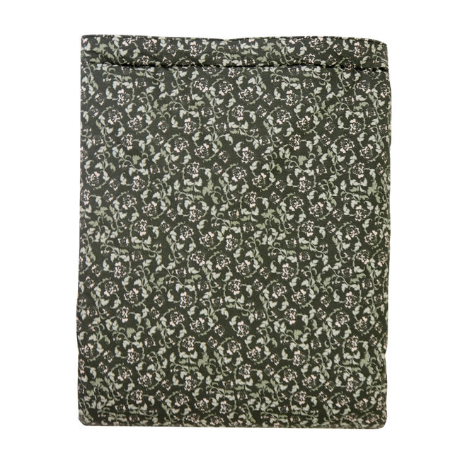 Garbo & Friends Baby Blanket Floral Moss Green 90 x 120 cm
