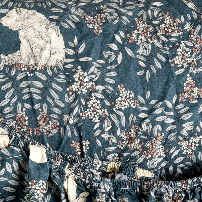 Garbo & Friends Baby Spannbettlaken Fauna Blau 60 x 120 cm