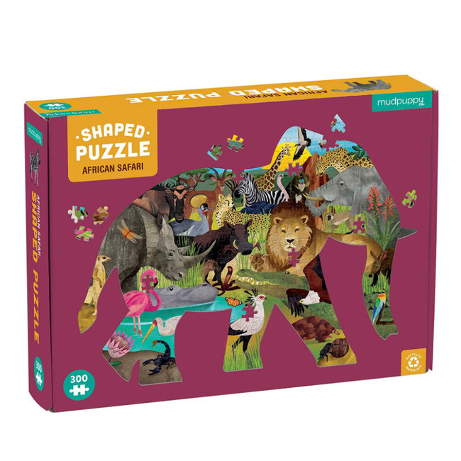Mudpuppy Shaped puzzel african safari 300 st. 7 jaar+