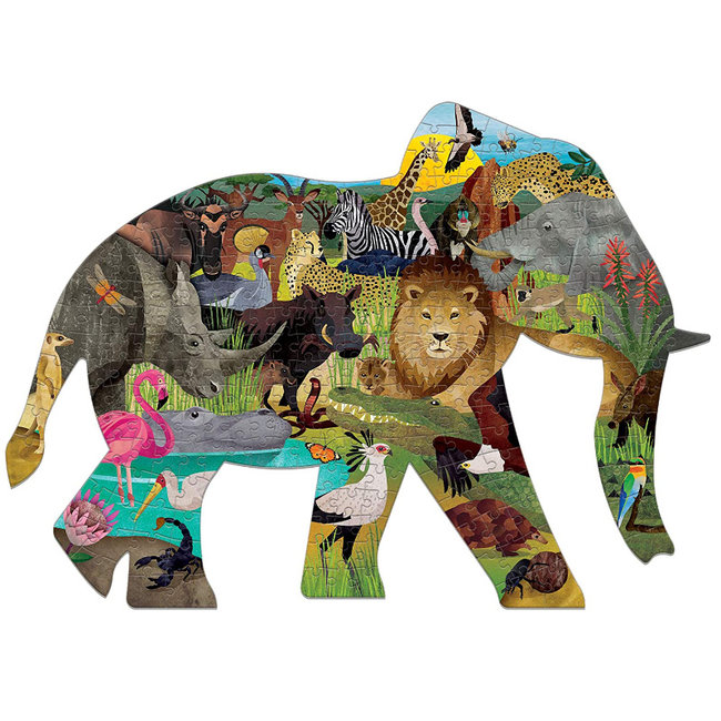 Mudpuppy Shaped puzzel african safari 300 st. 7 jaar+