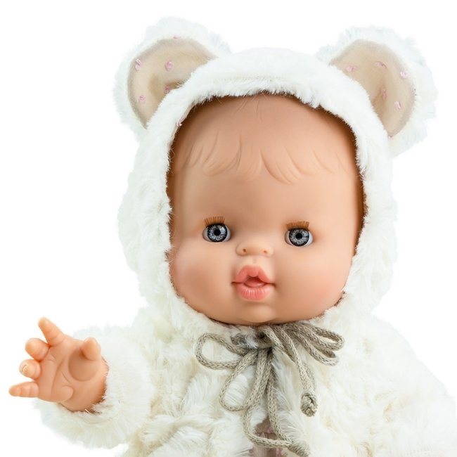 Paola Reina Doll Gordi Elvi Girl Pink Dress 34 cm