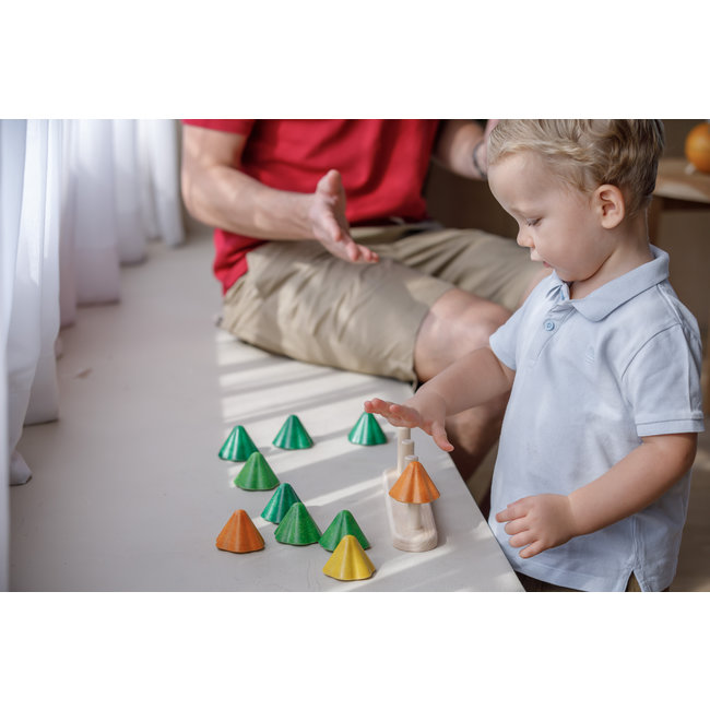 PlanToys Sorteer en Tel Boompjes Hout