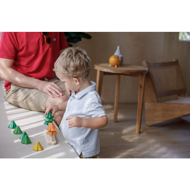 PlanToys Sorteer en Tel Boompjes Hout