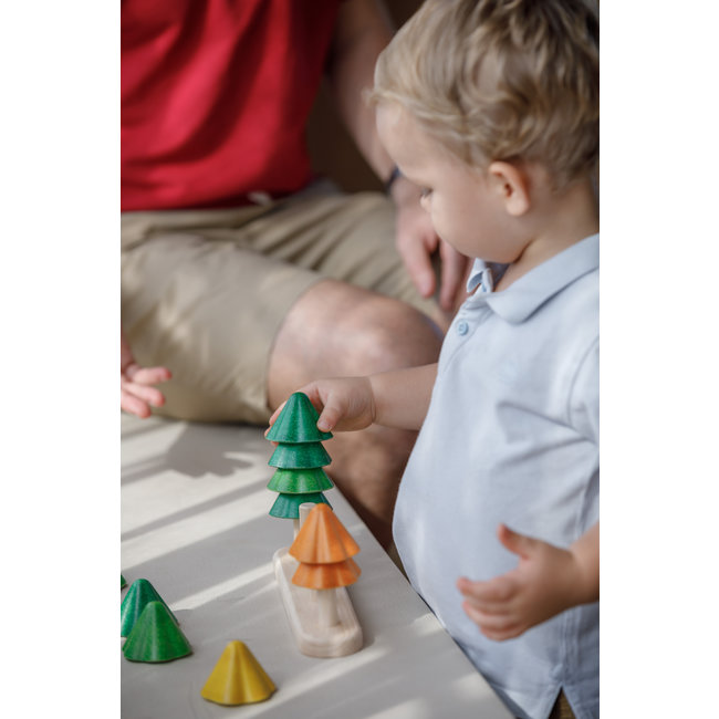 PlanToys Sorteer en Tel Boompjes Hout
