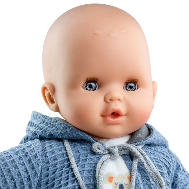 Paola Reina Puppe Alex Weinen Schnuller Blau 36 cm