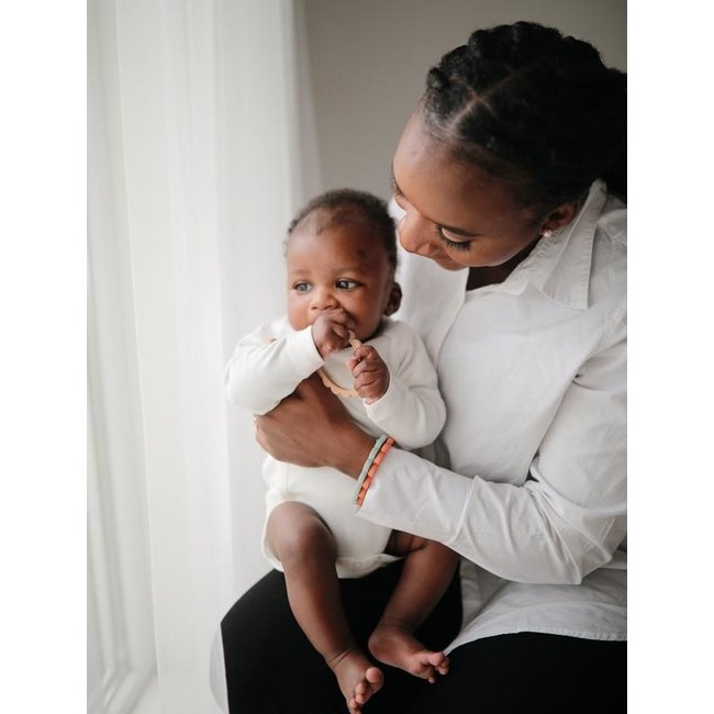 Mushie Teether Flower Clay Dried Thyme Sunshine