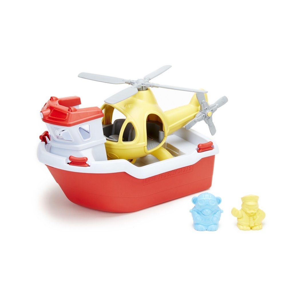 hangen identificatie meesterwerk Green Toys Reddingsboot met Helicopter - Rocket Toys