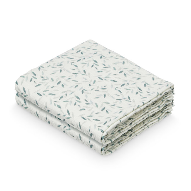 Cam Cam Copenhagen Muslin Cloths Green Leaves 70 x 70 cm