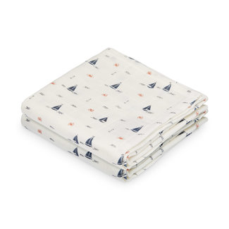 Cam Cam Copenhagen Muslin Cloths Sailboats