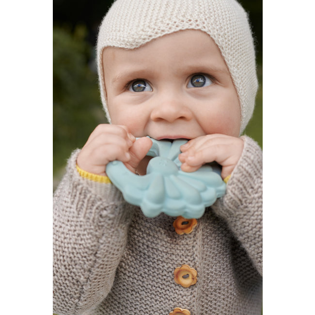 Cam Cam Copenhagen Teether Flower Petrol Blue