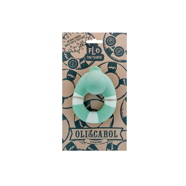 Oli & Carol Flo the floatie mint teething and bath toy