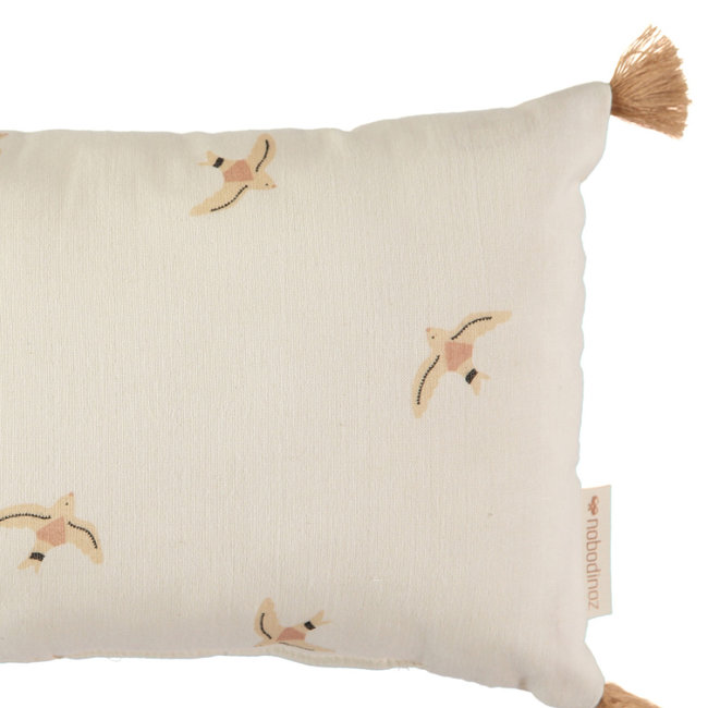 Nobodinoz Cushion Sublim Haiku Birds Natural