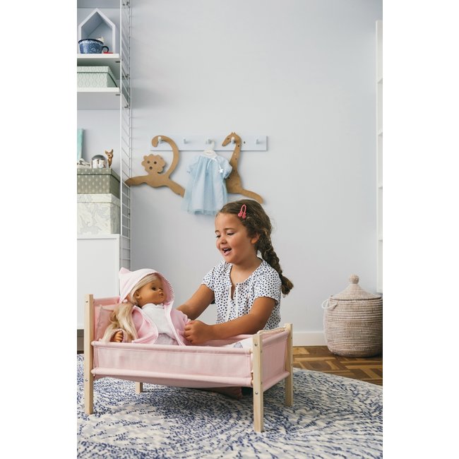 Skrallan Houten Poppenbed Roze
