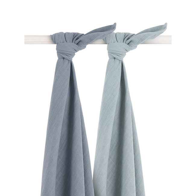 Jollein Swaddles Bamboo Grey 115x115 cm 2-Pack