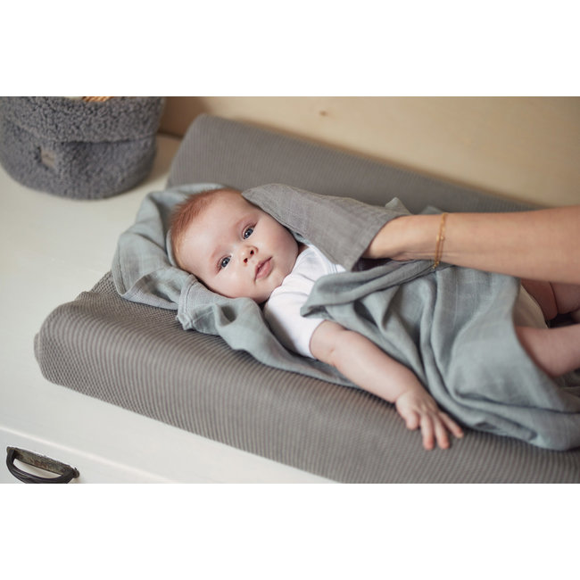 Jollein Hydrofiele doeken Bamboe Grijs 115x115 cm 2 stuks