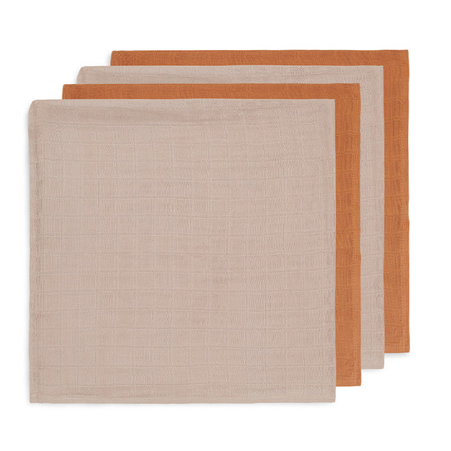 Jollein Bamboo  Cloths Caramel 70x70 cm 4-Pack