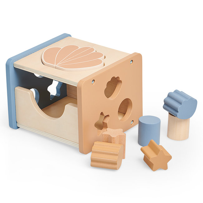 Jollein Shape sorter wood Shell Blue