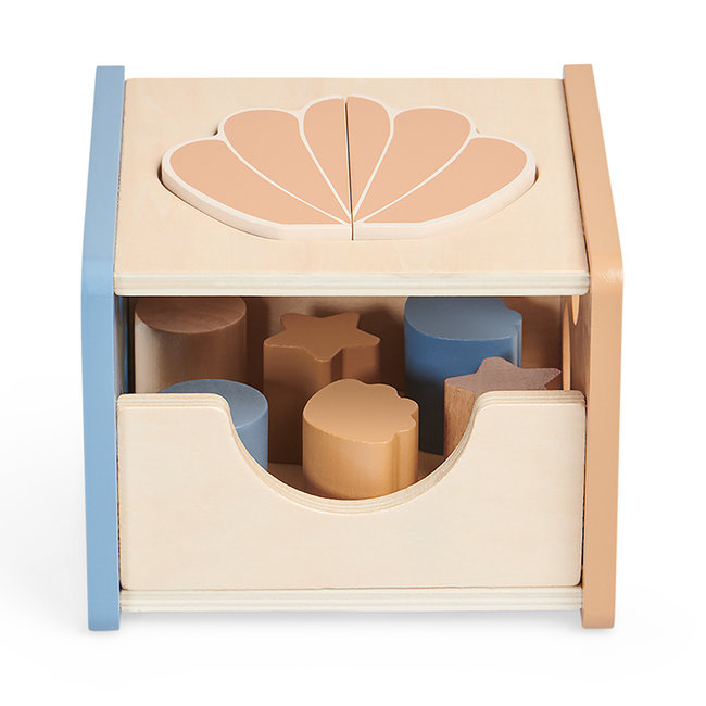 Jollein Shape sorter wood Shell Blue