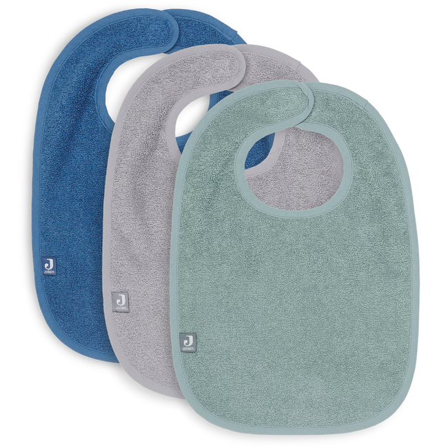Jollein Terry Bibs Blue Green Grey 3 Pack