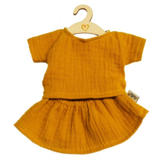 Hollie Poppenspeelgoed Dolls Skirt & Shirt Ochre Yellow