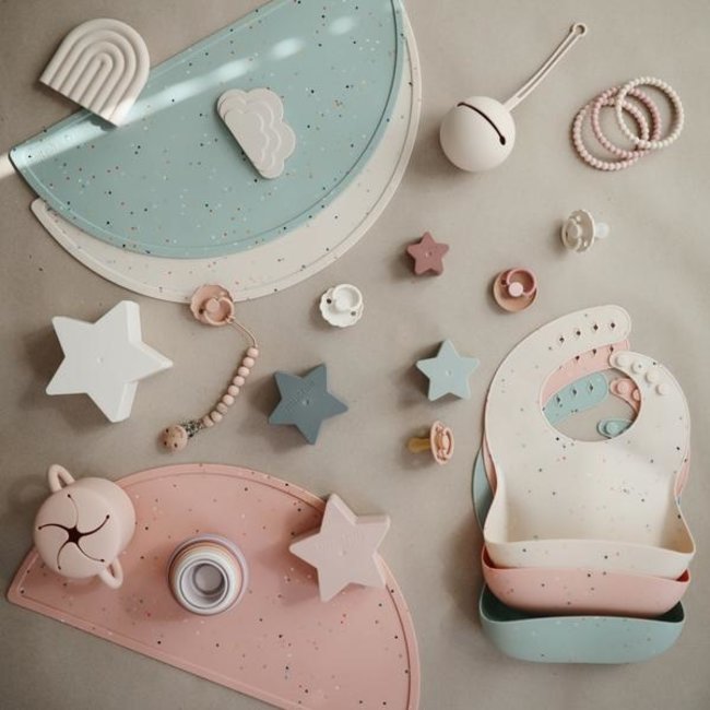 Mushie Silicone Mat Confetti Blue