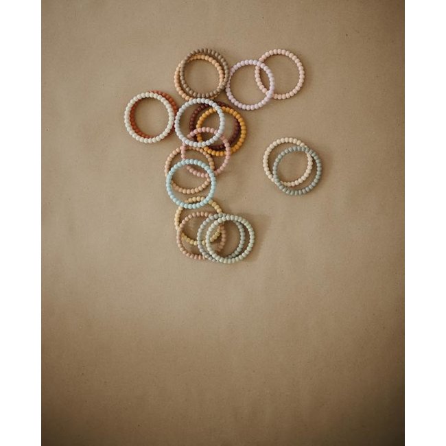 Mushie Beißringe Pearl Lilac Cyan Soft Peach