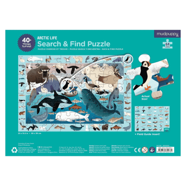 Mudpuppy Puzzle Search & Find Arctic Life 64 pc.