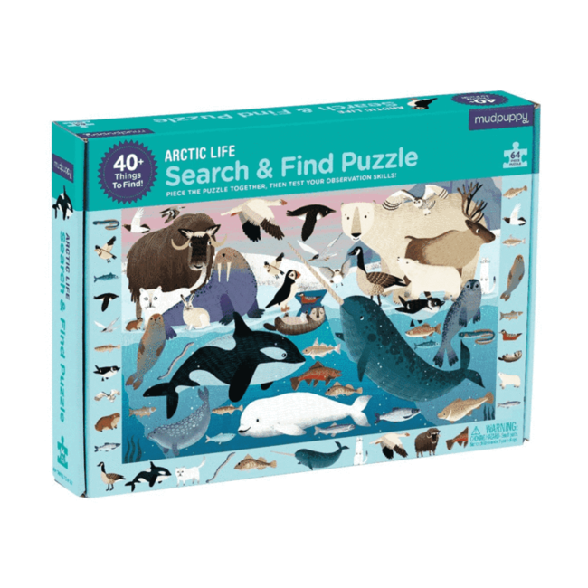 Mudpuppy Puzzle Suchen & Finden Arctic Life 64 Teile