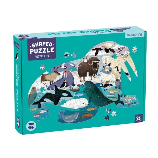 Mudpuppy Shaped Puzzel Arctic Life 300 St.