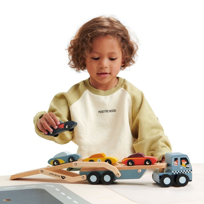 Tender Leaf Toys Vrachtwagen Met Auto's Hout