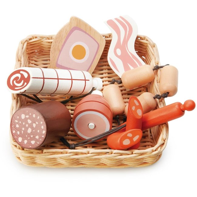 Tender Leaf Toys Weidenkorb mit Wurstwaren