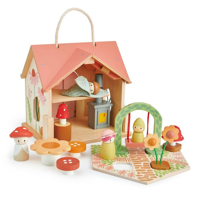 Tender Leaf Toys Cottage Rosewood Wooden doll's house