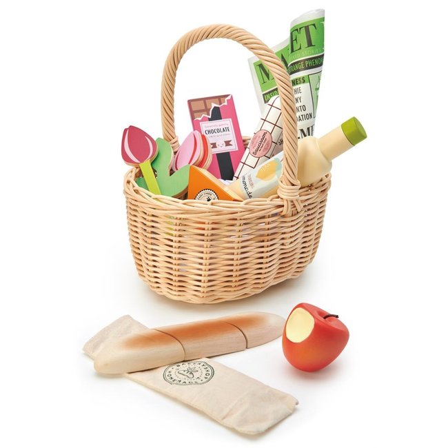 Tender Leaf Toys Wicker Shopping Basket