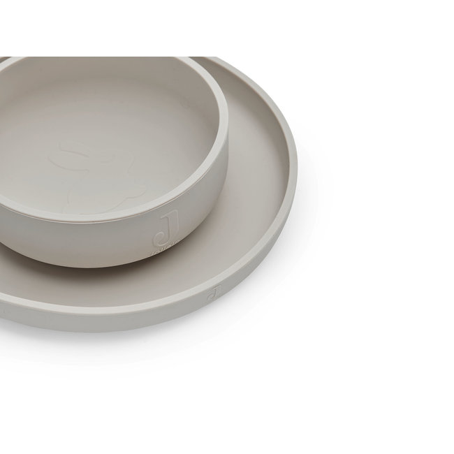 Jollein Kinderservies Siliconen Nougat 4-delig