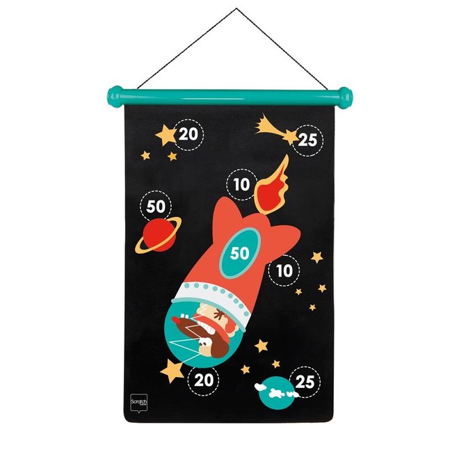 Scratch Creatief Speelgoed Magnetic Dart Board Space Large