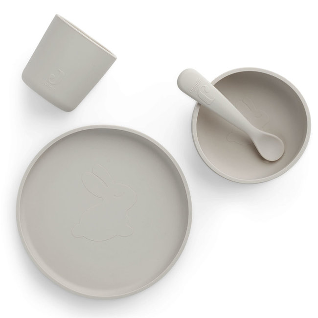 Jollein Tableware Set Silicone Nougat