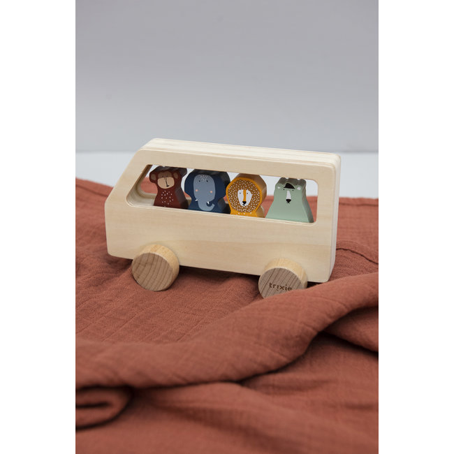 Trixie Baby & Kids Wooden Animal Bus