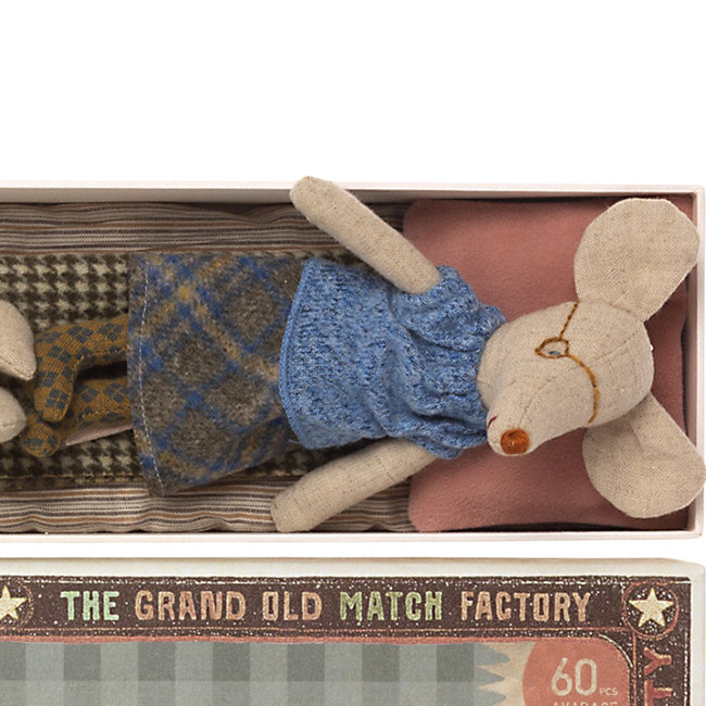 Maileg Grandpa & Grandma Mouse In Matchbox