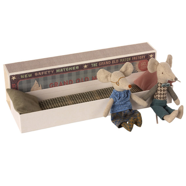 Maileg Grandpa & Grandma Mouse In Matchbox