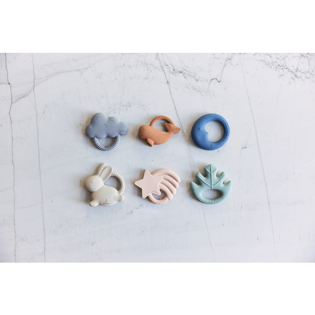 Jollein Beißring Mond Jeans Blue