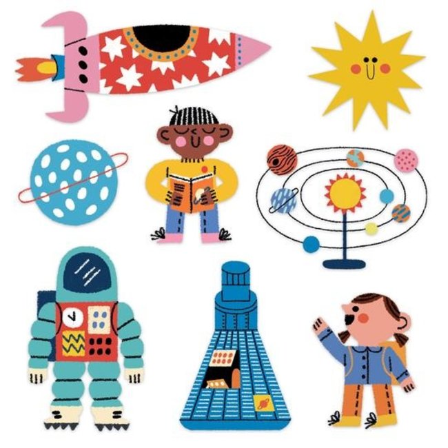 Mudpuppy Puzzel Zoek & Vind Air Space 64 st.