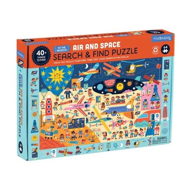 Mudpuppy Puzzle Suchen & Finden Air Space 64 Teile