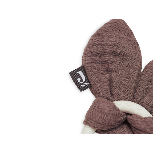 Jollein Silicone Teething Ring Bunny Ears Chestnut