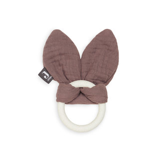 Jollein Silicone Teething Ring Bunny Ears Chestnut