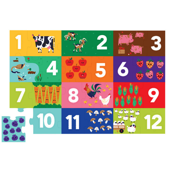 Crocodile Creek Puzzels Jumbo Bodenpuzzle Zählen lernen 36 Teile 3 Jahre+