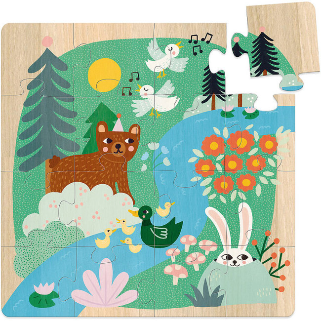 Vilac 3 Holzpuzzle Tiere 16 Teile